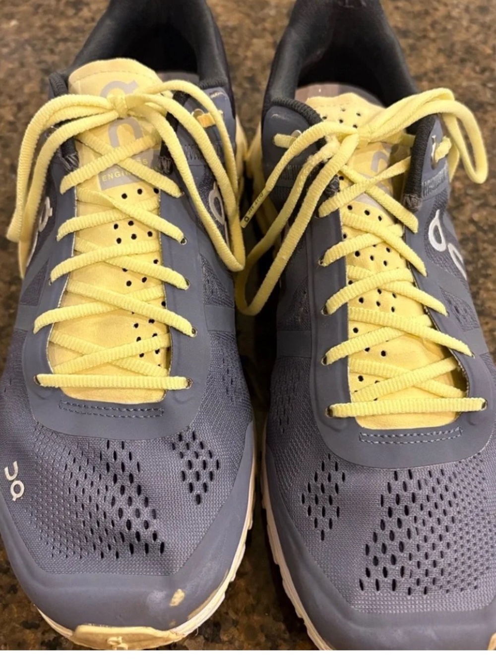 On Running Kids' Cloudstratus Running Shoes - Navy and Yellow